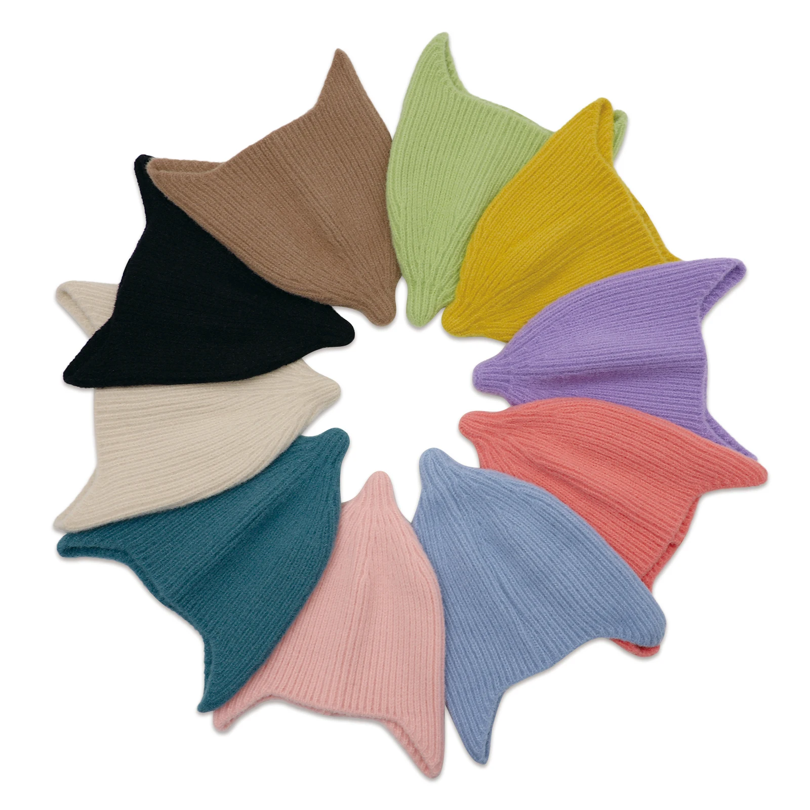 Multi color custom plain ear flap beanie knitted winter hats beanies for kids