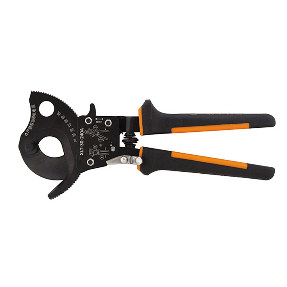 Hand Tool Cutting Manual Cable Cutter, 275MM Ratchet Cable Cutter