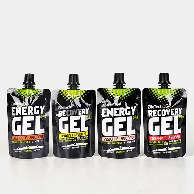 Custom Folding Water Drink Storage Bag Plastic LOGO Stand Up Spout Pouches Doypack Packaging