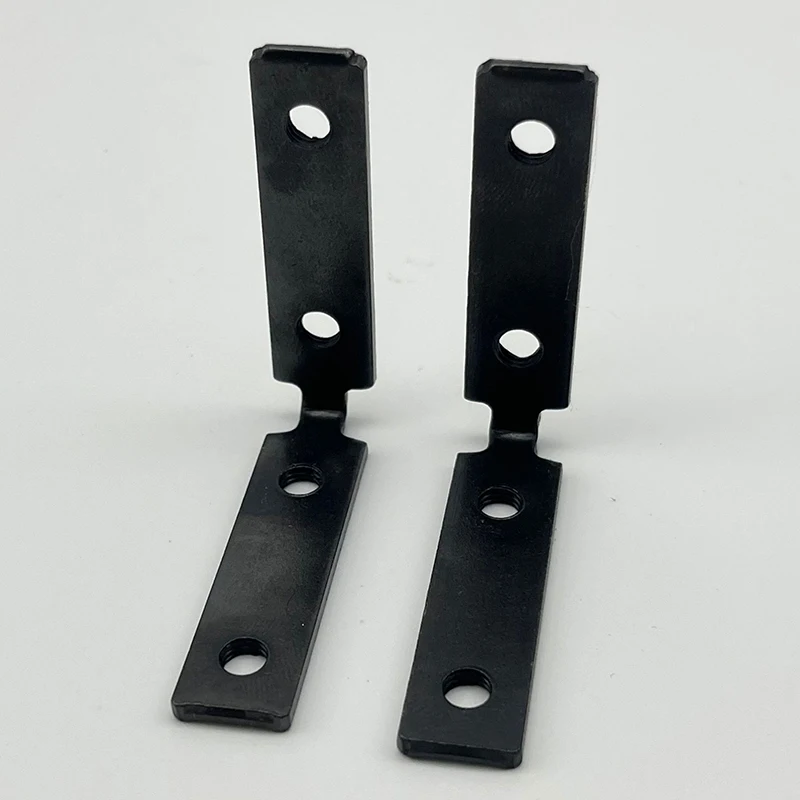 L Shape Fixed Bracket Connector 90 Degree Wood Board Support Iron Corner for Handle Profile Connector Black Corner Code