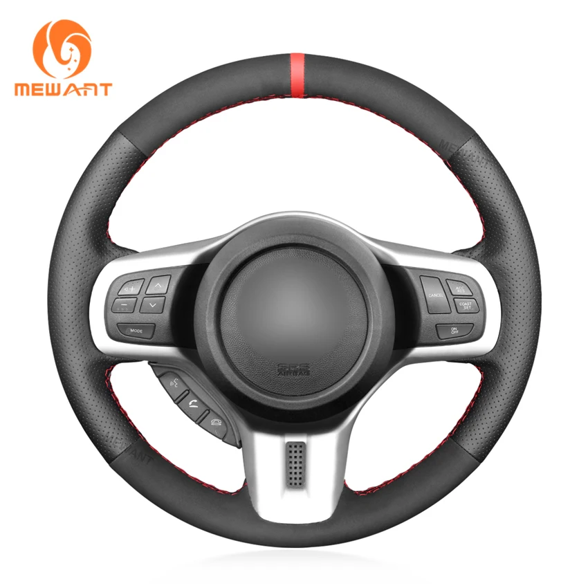Sport Custom Hand Stitching Suede Leather Steering Wheel Cover for Mitsubishi Lancer Evolution EVO X 10 2008-2015