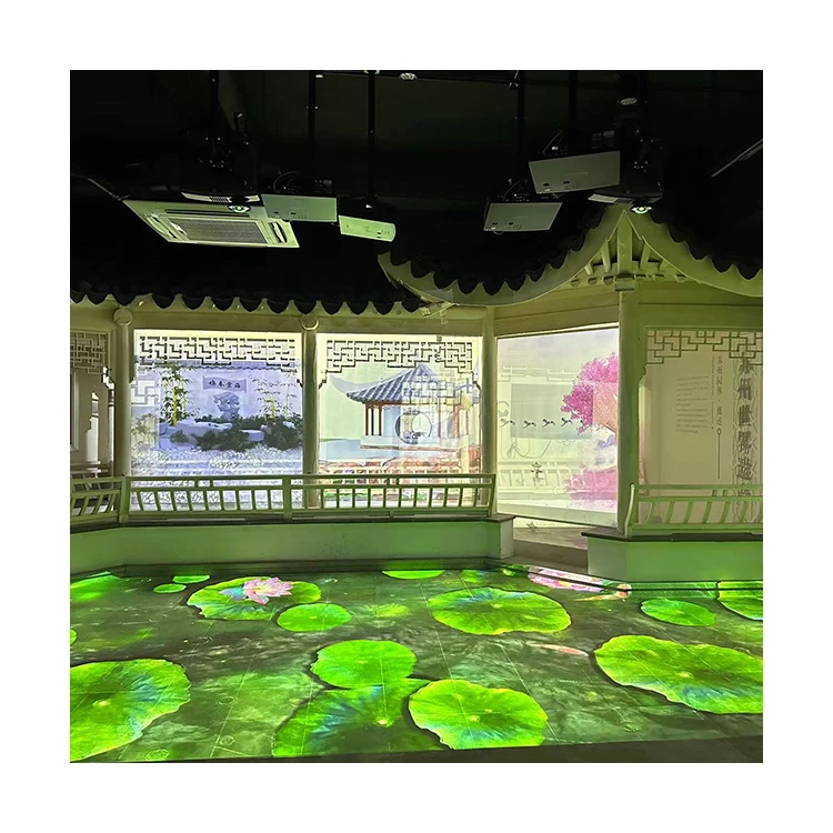 3D Projection Mapping Advertising Building Projection Peony Pavilion theme Outdoor Fusion projection display