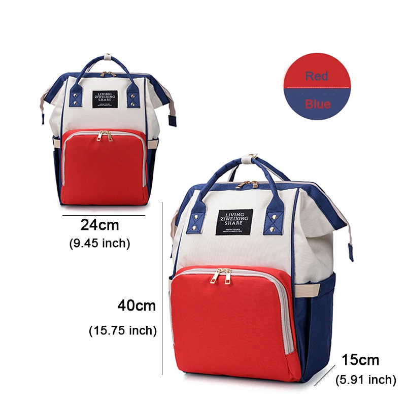 New fashion multifunctional baby nappy changing bag organiser pregnancy mommy diaper bag backpack