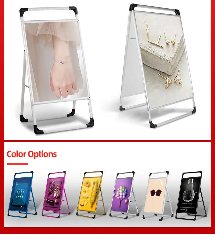 China factory easy handle single side aluminum stable display rack poster stand advertising