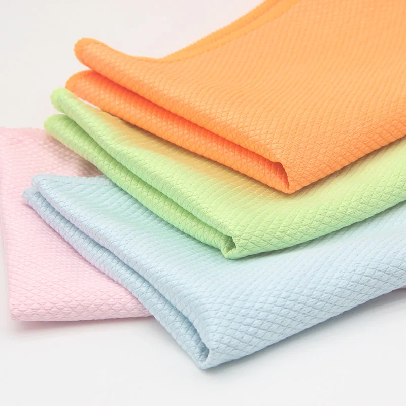 Shiny fish scale cloth glass cleaning cloth custom Logo microfiber window cleaning cloth