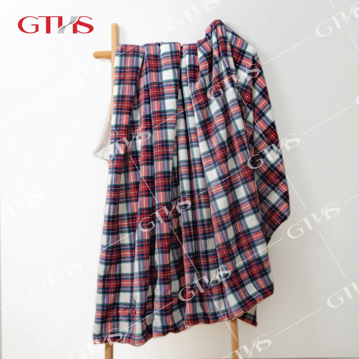 Christmas Throw Wholesale Flannel Blanket Sustainable Plaid Sofa Flannel Sherpa Fleece Throw Blanket For Winter