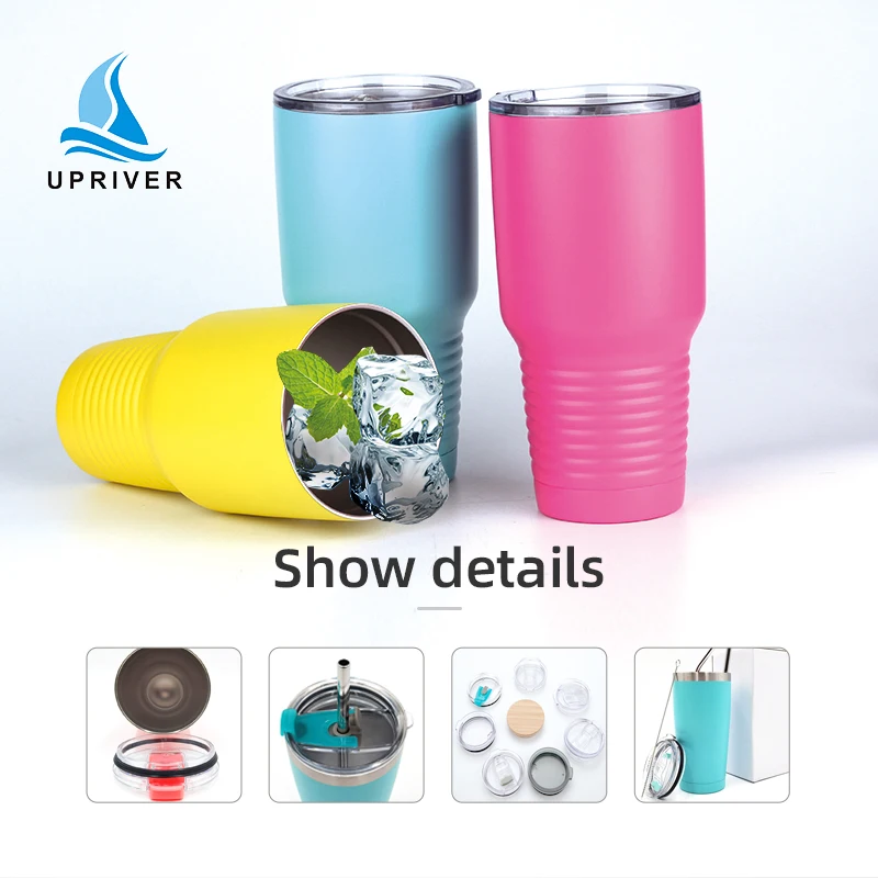Colorful Double Wall 30 oz Stainless Steel Vacuum Travel Cup Insulated Tumbler with Lid Wholesale