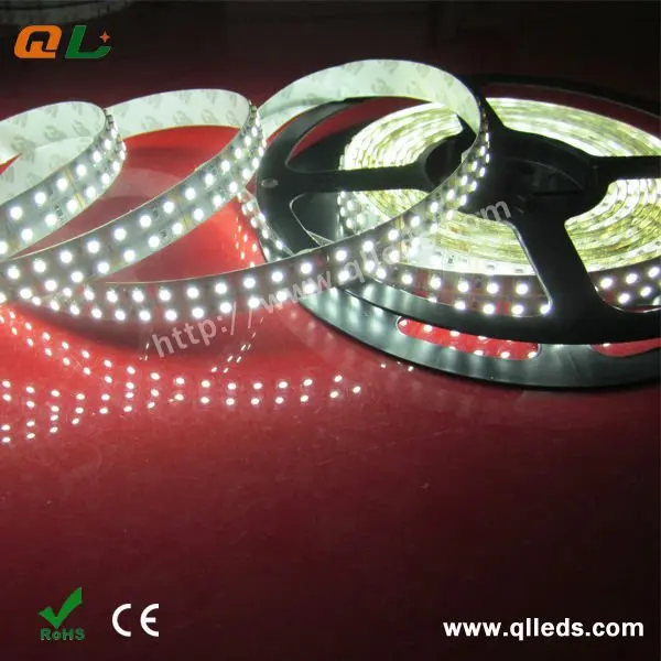 Двухлинейная супер яркая гибкая светодиодная лента 4080lm/m CRI90 + 15 мм PCB IP20 504 светодиоды/м Заводская Продажа Прямая поставка