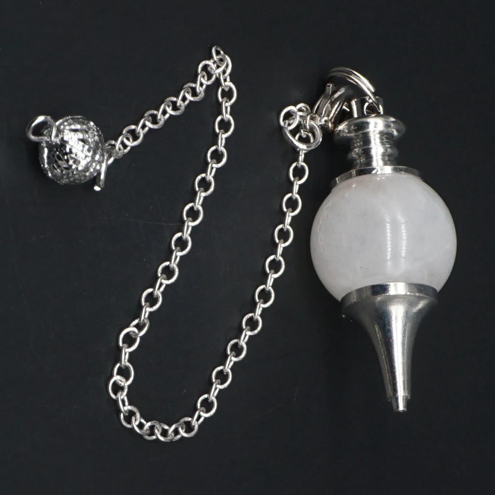 Wholesale Natural Multi Mix Reiki Crystal Healing Agate Rose Clear Quartz Ball Stone Dowsing Gemstone Pendulum Supplier for Heal