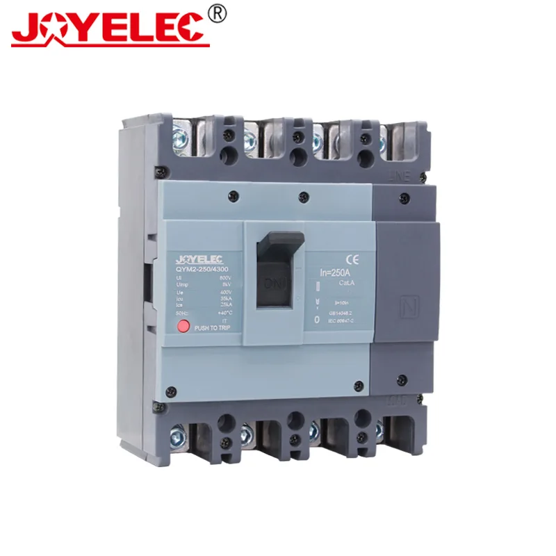 JOYELEC MCCB 250A Molded Case Circuit Breaker MCCB 4P 100A 160A 250A 400A 630A IEC 60947-2 MCCB 250A Circuit Breaker