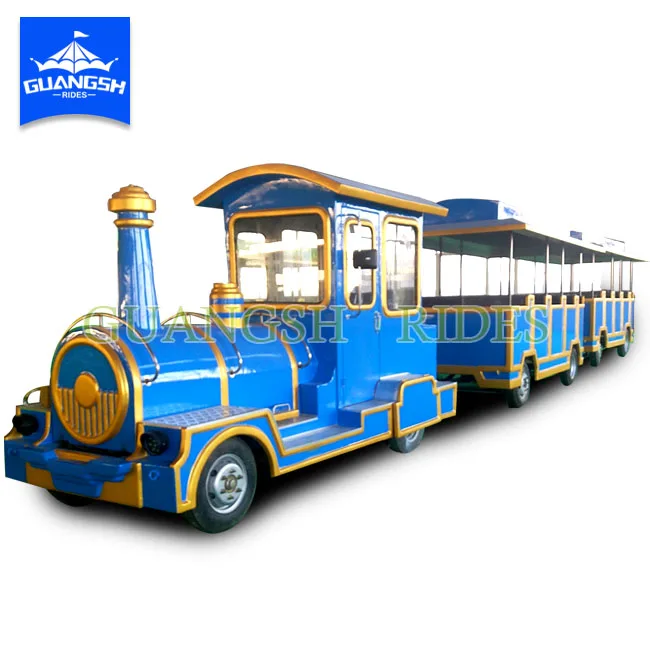 Outdoor sightseeing amusement equipment Commercial electric ride on train tourist trackless train