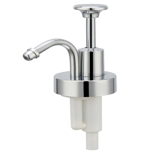 Luxury style bright red rubber paint stainless steel special long nozzle hand push lotion pump dispenser 33mm