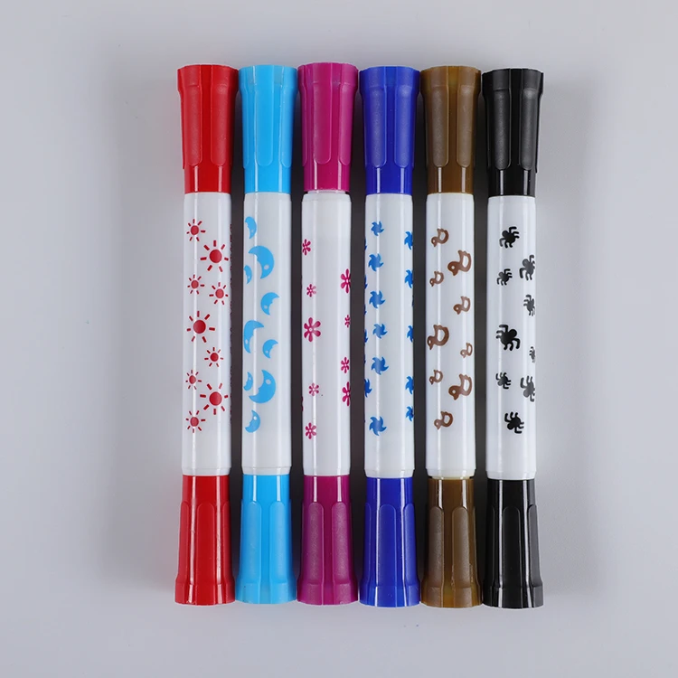 Fancy Toy Gift Stamp Water Color Marker Pen For Kids to Drawing Watercolor Stamp Marker Pen