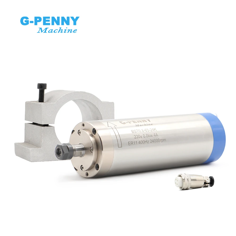 800W ER11 D65 Water cooled spindle motor kit with 65mm Bracket cnc spindle motor