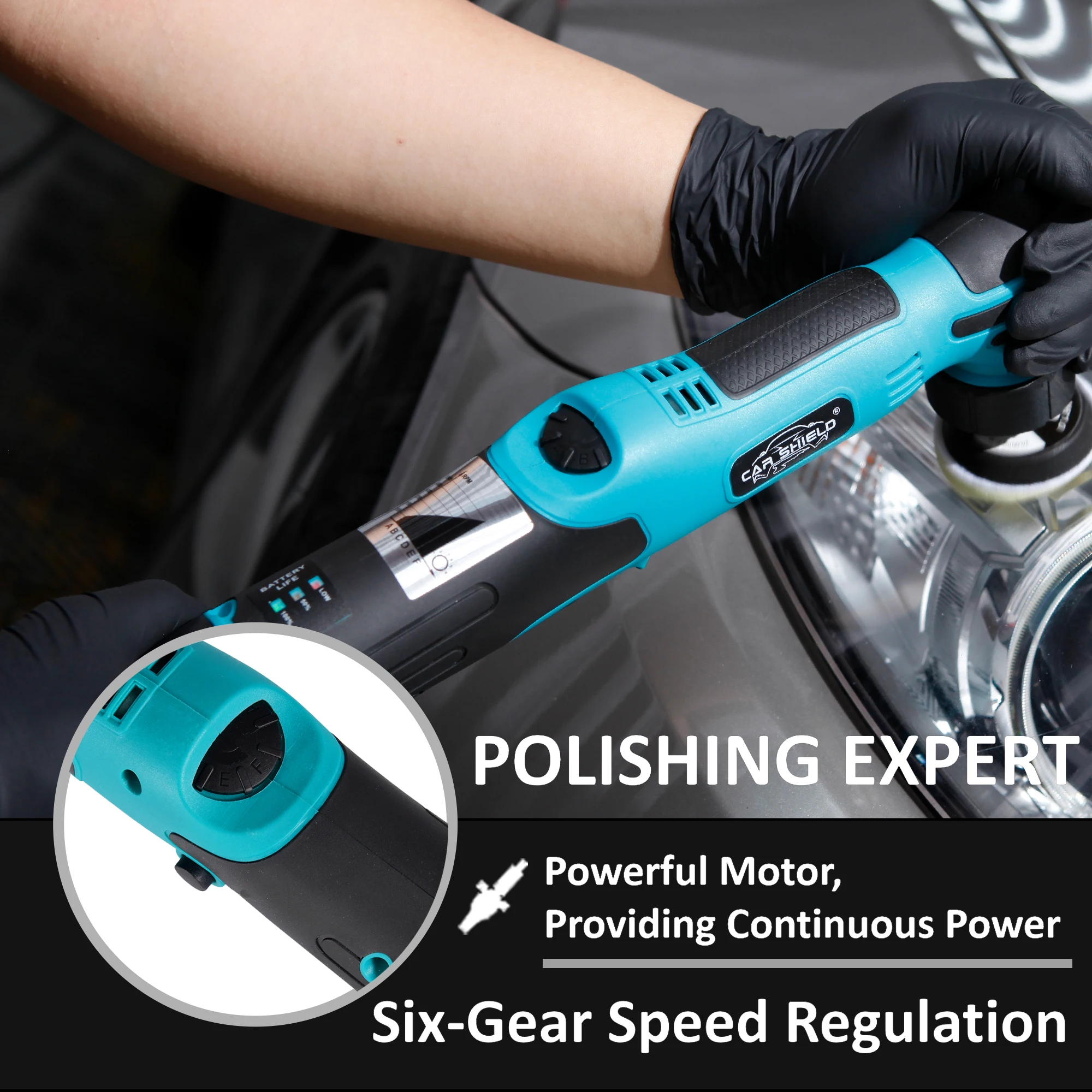 Car Shield E-commerce Supplier 12V Cordless Portable RO/DA Mini Car Buffer Polisher