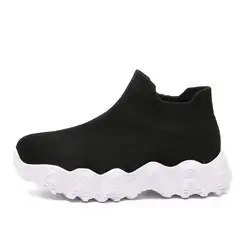 Fashion kids socks shoes children knitted breathable anti-slip sport shoes for boy and girl