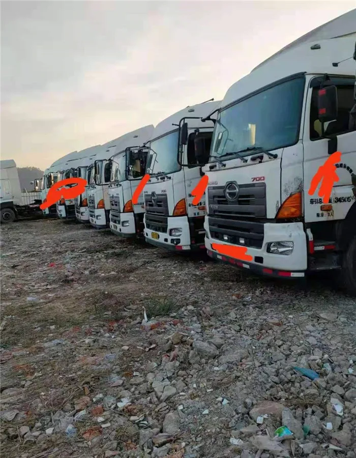 2012 год б/у тракторный грузовик Hino 700 hino 4045 4041 продажа головки прицепа
