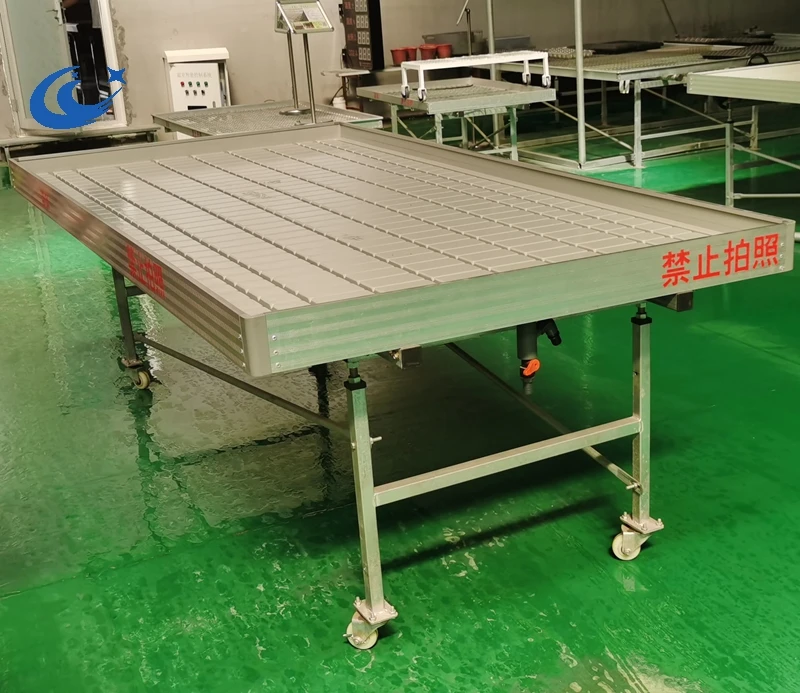 ebb and flow rolling bench greenhouse customized table flood movable rolling seedbed