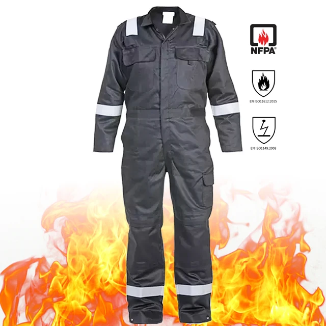 Industrial Safety Clothing EN1161 EN11612 Flame Retardant Fire Resistant Clothing for Workwear Uniform