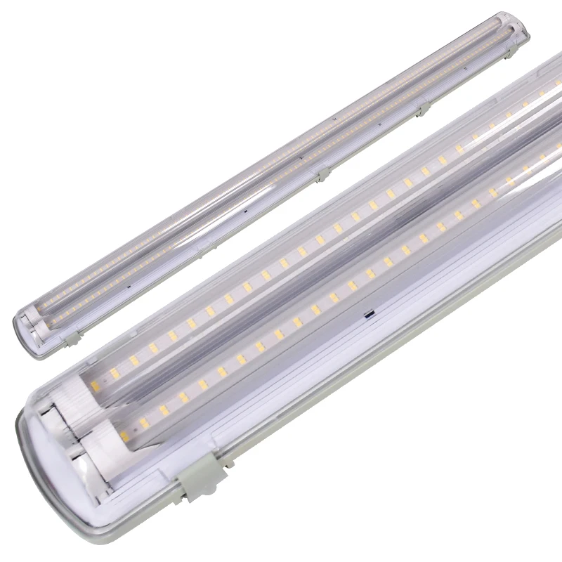 T8 LED Tube Light Fixture for Single Double LED Tube Tri-proof LED Tube Support Bracket Waterproof Dustproof Corrosion-Proof