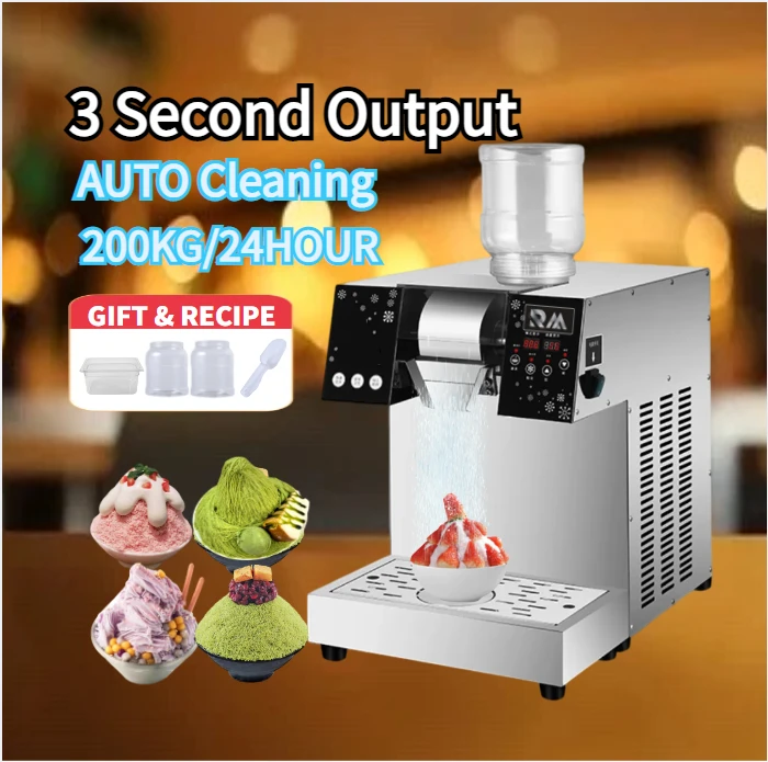 A Guangzhou Full Automatic Taiwan Milk Snow Japanese Italian Korean Hawaiian Shaved Ice Cream Bingsu Machine Commercial Outdoor