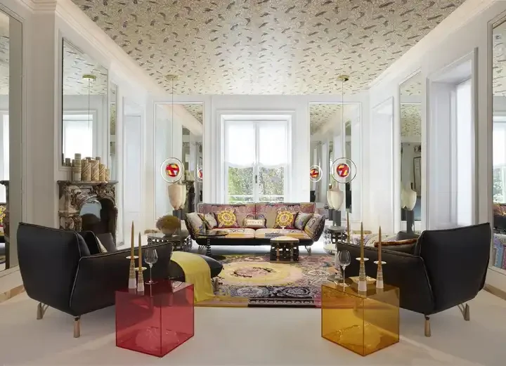 Latest popular luxury leather Italian sofa set home furniture living room sofa