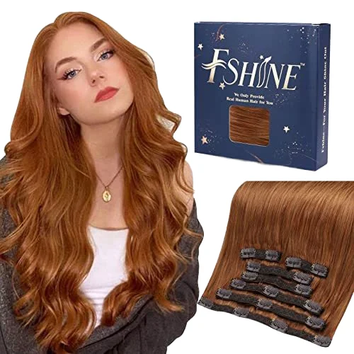 22-Inch Great Quality Natural Long Brown Curly Wig Bangs Dyed Brazilian Hair Weft Clip-In Machine Double Weft Straight