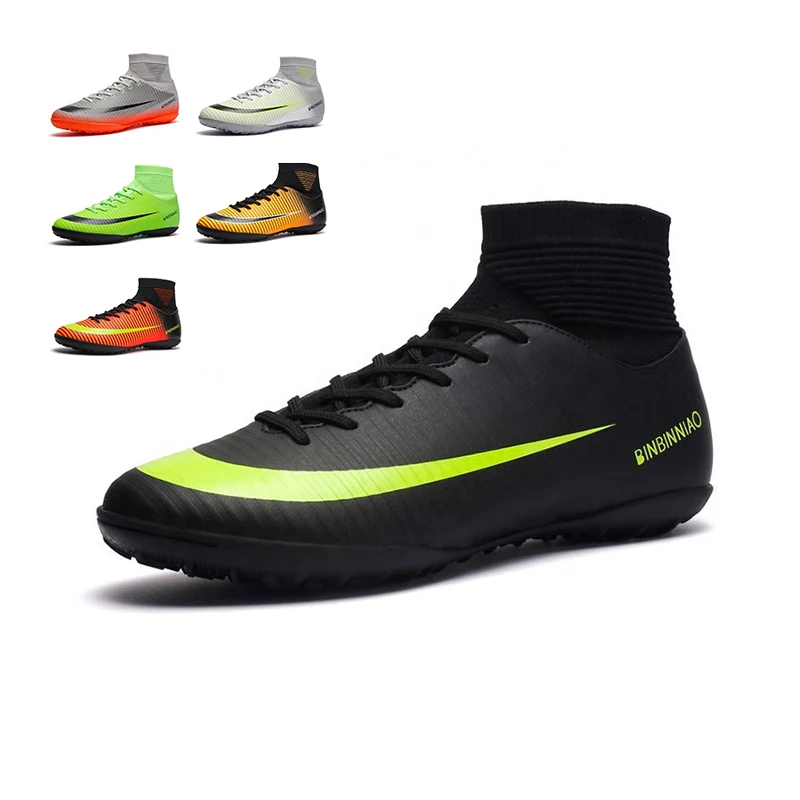 Men Sports High Ankle Football Boots Shoe Outdoor/Indoor Soccer shoes soccer cleats
