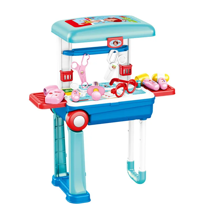 Baby toyd kids toys 2 in 1 plastic toys suitcase kids pretend play doctor set toys
