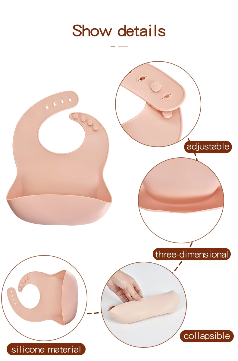 Cheap Price Eco-Friendly Non-Toxic Kids Bib Spoon Bowl Plate Fork Silicone Baby Feeding Set Bpa Free