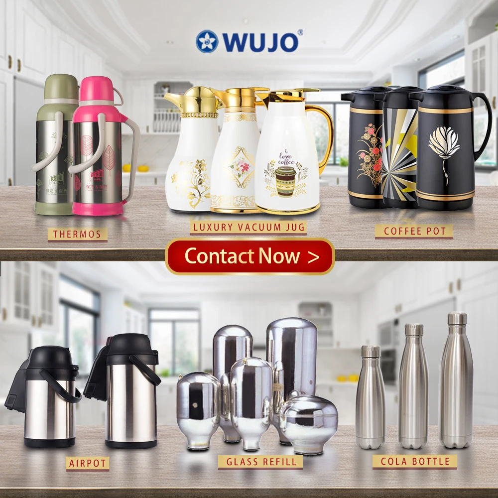 manufacturer blue pink white plastic custom glass refill coffee pot vacuum flask