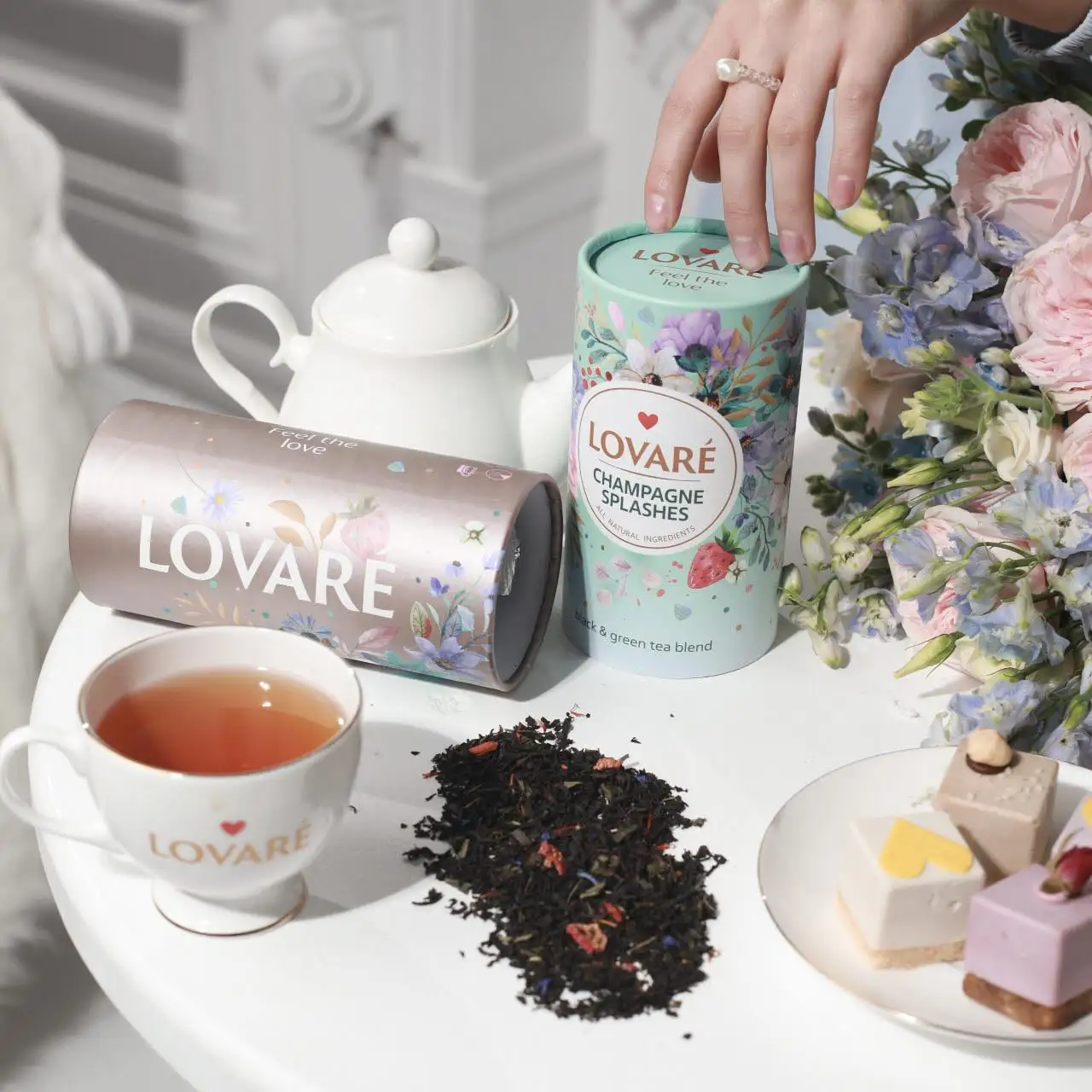 Easy take away Customized printing 2 piece telescopic paper cardboard tube box can pot for herbal tea products