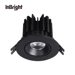 round housing dimmable recessed led downlight 12W 15W australian standard adjustable angle anti glare office downlight