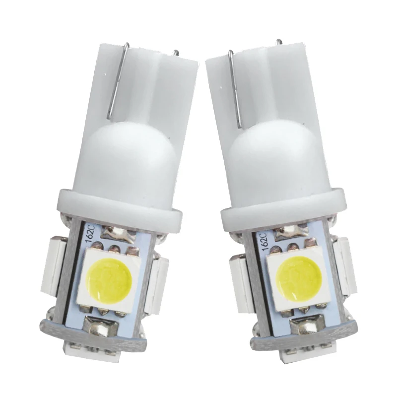 Супер яркий W5W 194 168 T10 5smd 5050 Автомобильный светодиодный светильник красный синий зеленый желтый белый DC 12 В T10 светодиод