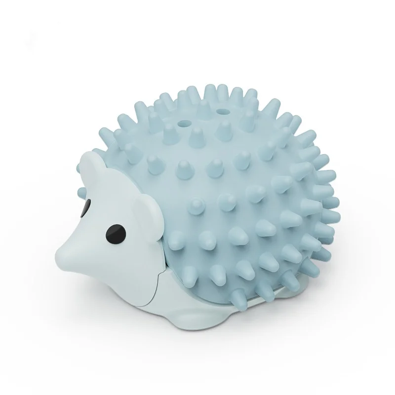 cute hedgehog 360 degree rotating edible catnip toy ball with face scratcher