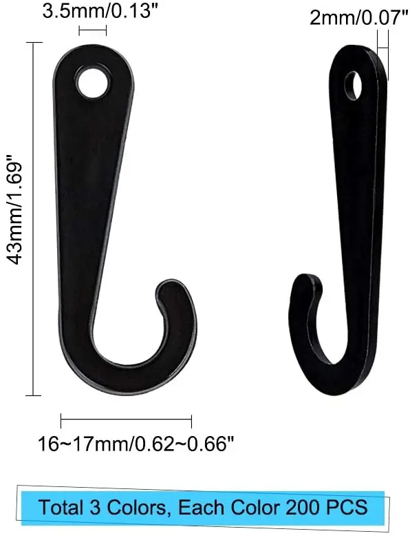 J-образные крючки из АБС-пластика для носков розничная торговля Вешалками Для и шляп белые черные прозрачные