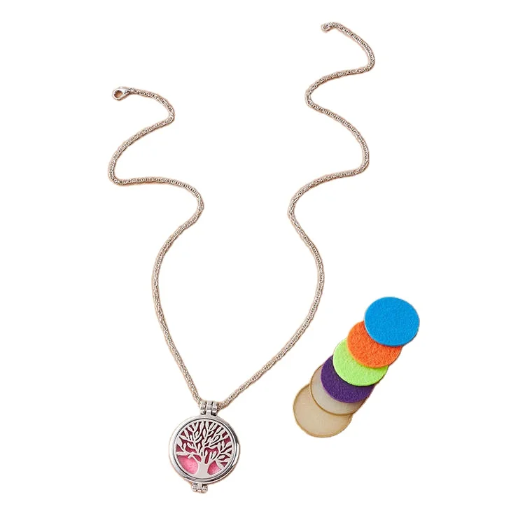 
30mm necklace jewellery pendants diffuser pendant essential oil tree shape fashion aromatherapy jewelry 