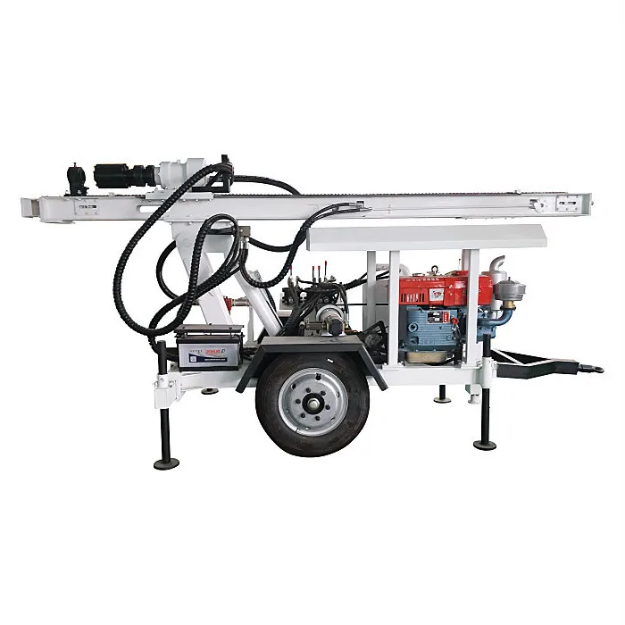 Portable Small Water Well Drilling Rig Machine Hydraulic Trailer Mounted Water Well Drilling Rig