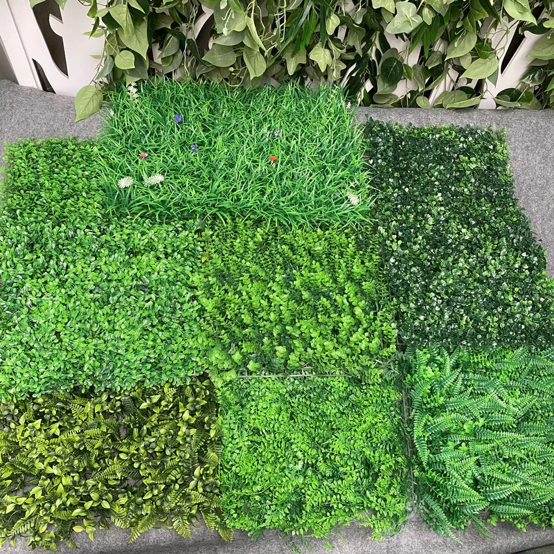 3D Artificial PE Material Green Grass Wall Decor Indoor Faux plant wall for Home Wedding Hotels Decoration