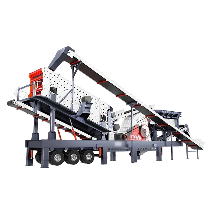 Factory price rock stone crusher plant mobile crusher with wheels