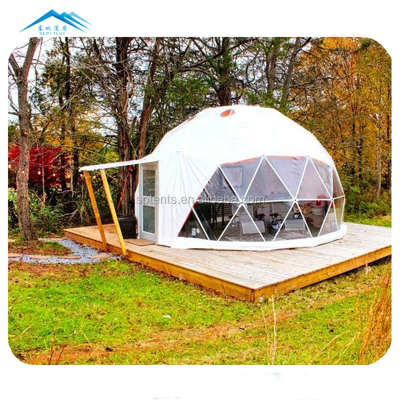 Factory supply garden igloo PVC geodesic dome for resort hotel tent