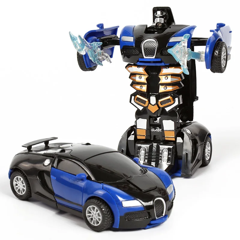 Забавная фрикционная игрушка автомобиль с одним ключом деформация автомобиля игрушки автоматические трансформирующие роботы пластиковая модель
