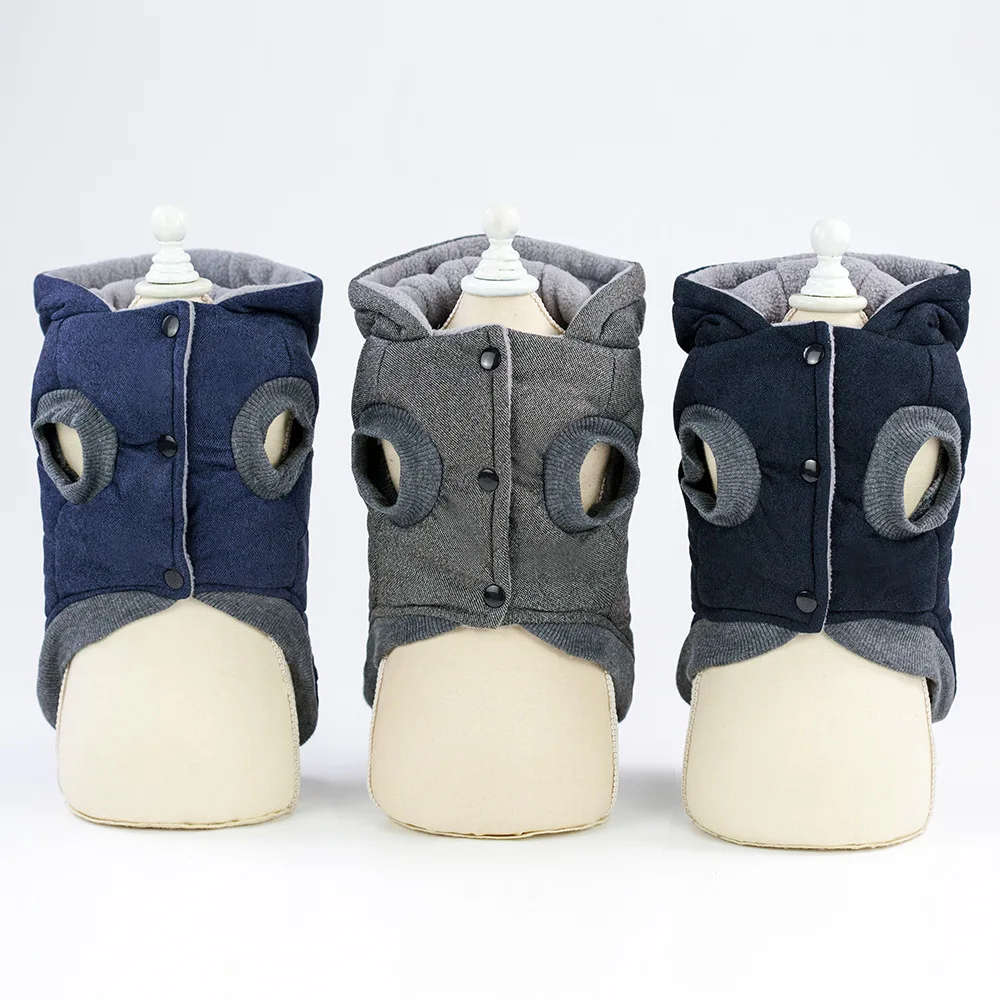 dog clothes autumn winter European and American manufacturers moustache two legs cotton-padded clothes