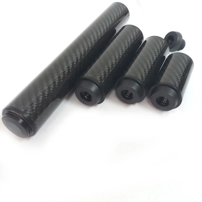 Экономичный 2/3/4 дюймовый черный карбоновый кий удлинитель для сигналов фурии может увеличить дважды 8 дюймовый бильярдный кий