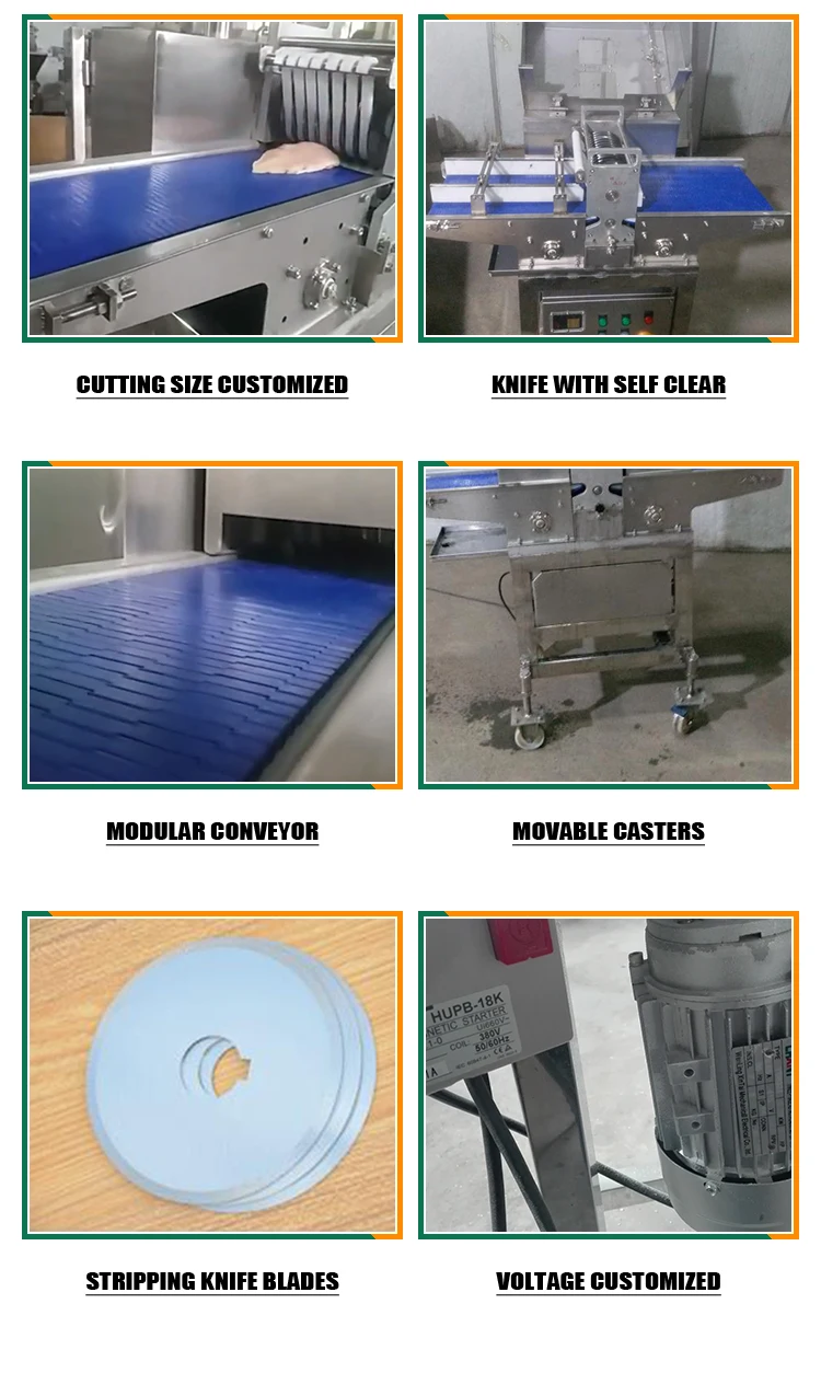 China manufactured fresh meat cutting equipment for meat strip slicer