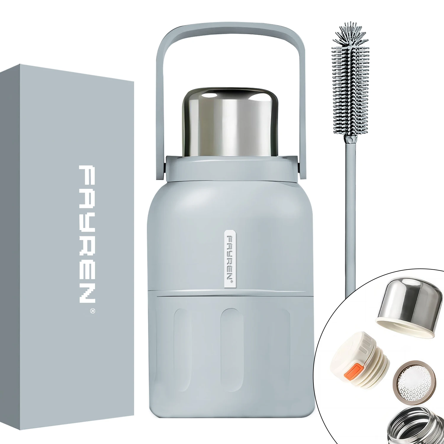 Professional Production Portable Outdoor Stainless Steel Double Wall Vacuum Flasks & Thermoses Water Bottles with Custom Logo