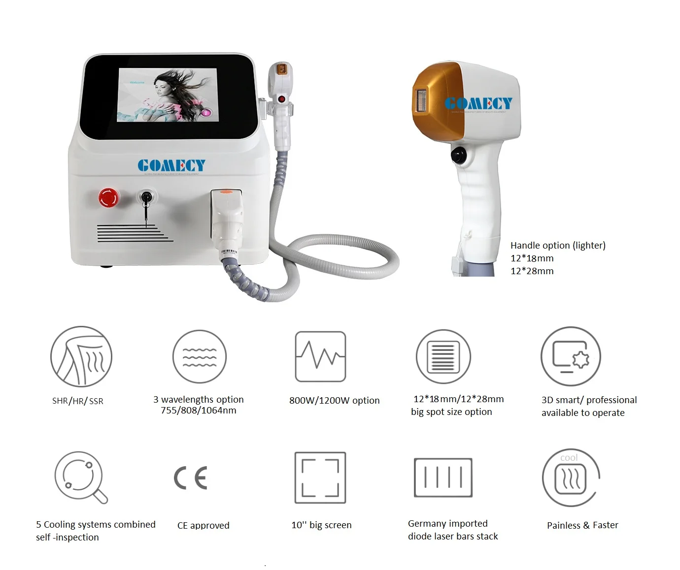 3000W Permanent Laser Depilacion 808nm Diode Laser Hair Removal Equipment