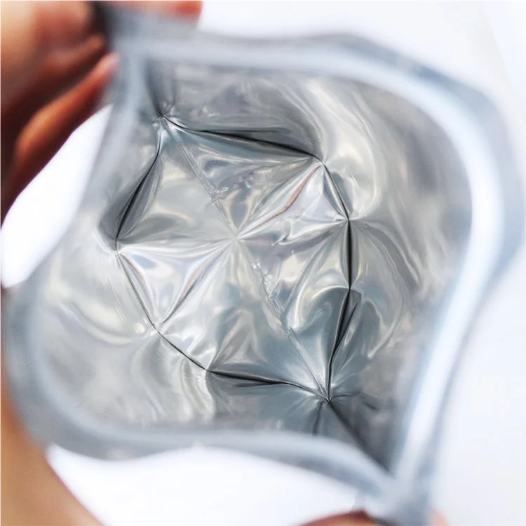 Matte Finish Black White Gold Color Stand Up Resealable Zipper Ziplock Aluminum Foil Mylar Food Packaging Pouches Bags