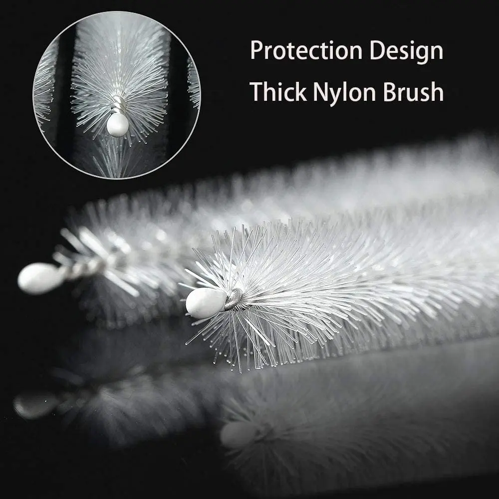 Eco-friendly Nylon Cleaning Brush Test Tube Bottle Straw Washing Cleaner Bristle Kit Glass Lab Tubes Instruments Tubing Brush