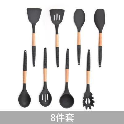 Cookware and Wooden Silicone Kitchen Utensils